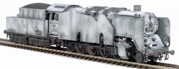 REI Models 0027s - German Steam Locomotive BR 50 of the DRB Winter Camo Armor Plating (SOUND)